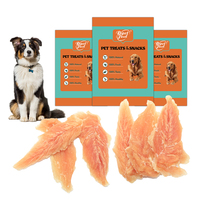 Friandises pour chiens au poulet séché, personnalisées en usine OEM, avec un excellent goût pour l'entraînement d'obéissance des chiens de grande race