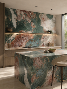 Losas Grandes de Cuarcita Natural Union Stone, Pulimentadas, Impermeables, Modernas y de Lujo, Color Verde Rosavera, 1 Año de Garantía, para Encimeras de Cocina de Hotel - Product Image 1