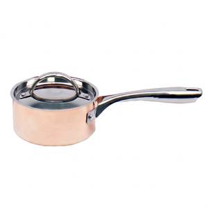 Modern Berghoff Copper Sauce <b>Pan</b> With Stainless Steel Lid And <b>Handle</b> For Gas Use And Induction Use Stoves Use - Product Image 1