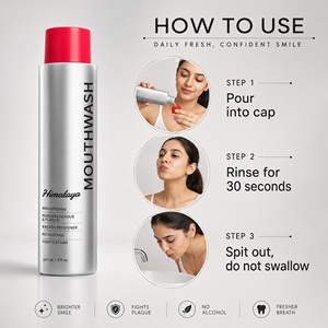 Enjuague Bucal de Menta de Marca Privada de Larga Duración, Elimina Residuos de Alimentos, Reduce el <span class=keywords><strong>Mal</strong></span> <span class=keywords><strong>Aliento</strong></span>, para Cuidado Bucal Fresco - Product Image 3