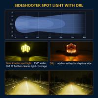 5 pouces 6000K lumière blanche trois côtés illuminés 9 - 30V barre lumineuse LED pour camions/voitures SUV/motos avec DRL Angel Eye RGB