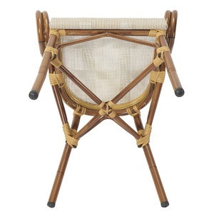 rete de <span class=keywords><strong>bar</strong></span> de patio blanco francés, sillones de mimbre, muebles de jardín al aire libre, sillas de comedor de aluminio de ratán - Product Image 6