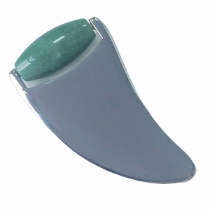 Rouleau facial en alliage de zinc en forme de corne de bélier, aventurine verte - Product Image 5