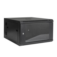 Armoire de serveur réseau double paroi noire 6U 600x600 avec câblage assemblé en stock