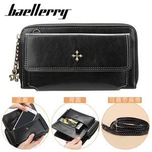 Baellerry Women's Wallet Pu Leather Clutch Bag With Chain Crossbody Phone Bag Solid Color Everyday Use - Product Image 3