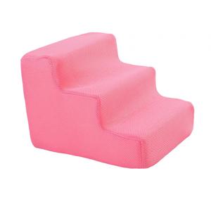 Passi equilibrati per animali domestici antiscivolo per cani e gatti di piccola taglia letto alto 3 gradini/divano rosa forniture per animali piccoli - Product Image 1