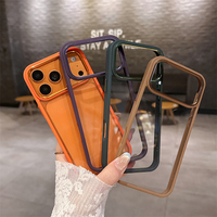 Funda híbrida magnética transparente metálica para iPhone 17 Pro Max, funda protectora de TPU y PC para iPhone 17, 16, 15 Pro Max