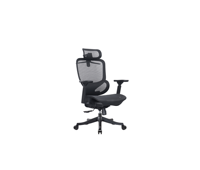 Chaise de bureau ergonomique à dossier haut en maille avec appui-tête réglable, support lombaire et accoudoirs 3D pour espace de travail commercial