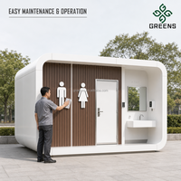 Toilettes portables modernes en panneaux sandwich robustes, écologiques, durables, faciles à installer, pour parcs, appartements, immeubles de bureaux