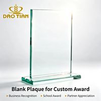 Plaque de récompense en verre cristal K9 en gros, trophée rectangulaire poli vierge pour gravure laser, cadeau d'entreprise