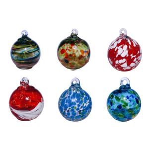 <span class=keywords><strong>Boule</strong></span> <span class=keywords><strong>en</strong></span> <span class=keywords><strong>verre</strong></span> de <span class=keywords><strong>Murano</strong></span> faite à la main ornement <span class=keywords><strong>boule</strong></span> de <span class=keywords><strong>verre</strong></span> <span class=keywords><strong>soufflé</strong></span> à la main à paroi épaisse avec motif floral décoration de vacances artisanat - Product Image 2