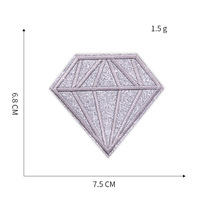 Nouveau Stock brodé dessin animé diamant paillettes PVC adhésif Patch paillettes décoré toile tissu pour vêtements accessoire Applique