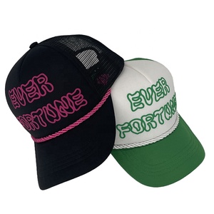 Casquettes bleues Y2K de haute qualité pour femmes, casquettes de camionneur avec logo personnalisé, broderie en mousse, casquette à 5 panneaux avec dos en maille, casquette bicolore, gorras de luxe - Product Image 6