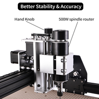 Máquina Fresadora CNC de Escritorio para Madera con Husillo de 500W, Máquina de Grabado Láser y Carpintería CNC 4540 con Módulo Láser Opcional