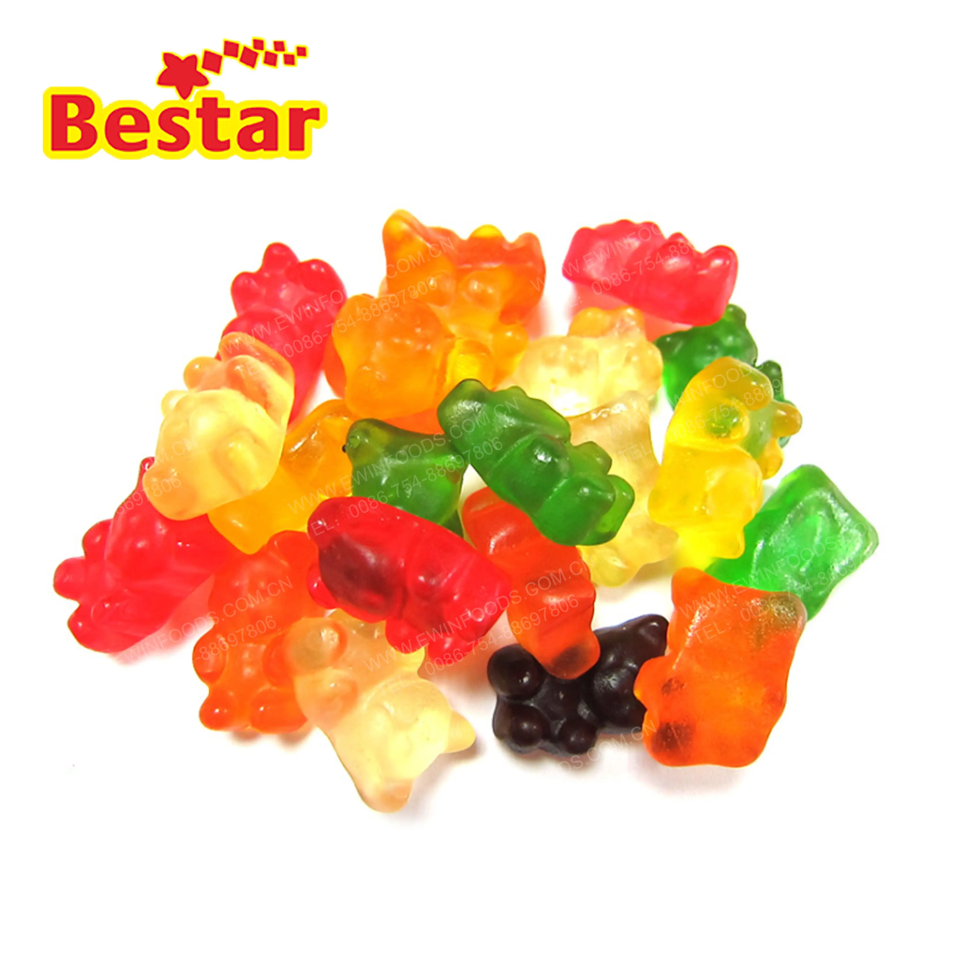 Animal bear shapes gummy fruit juice soft candy