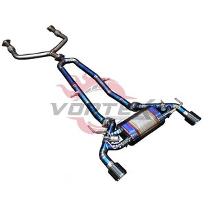 ท่อไอเสียแบบ Catback วาล์วไทเทเนียม Vortex สำหรับ Nissan 370Z Z34 3.7L V6 ปี 2009-2020 พร้อมรีโมทคอนโทรล เสียงดุดัน สีฟ้าเบิร์น - Product Image 2