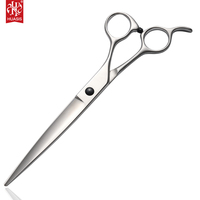 Tijeras Profesionales de Acero Inoxidable Mate HUASIS BE81 para Peluqueros Caninos, 7", 7.5", 8", Corte Suave, 440C