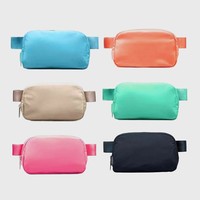 Custom Logo Zipper Waterproof Nylon Sports Running Side Belt Hip Leg Messenger Bum Belt Sling Chest Crossbody Unisex Fanny Pack