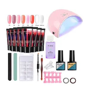 Private Label Extension Nail Set With UV LED Lamp Dryer Kit Tools UV Gel Kit For Manicure Nail Art Sets Nai