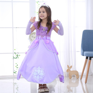 6002 Costume da Principessa Sofia per Bambini, Abito da Festa, Vestito Cosplay all'Ingrosso, Abito Vaporoso per Bambina - Product Image 6