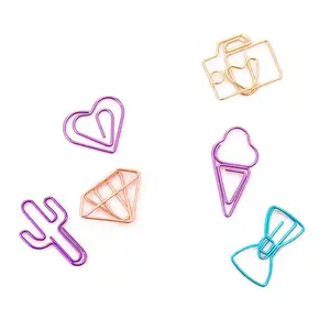 Văn Phòng TrườNg cung cấp sinh viên hồ sơ sáng tạo dễ thương Bookmark Clip kim loại giấy Clip lưu trữ thư mục hoa hồng vàng giấy Clip