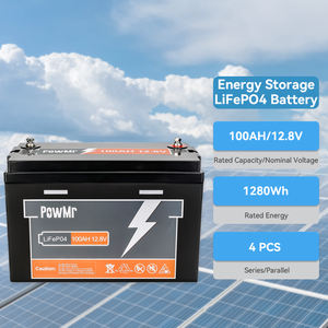 PowMr 재고 30AH 50AH 100AH <span class=keywords><strong>12V</strong></span> 에너지 저장 <span class=keywords><strong>LiFePO4</strong></span> 배터리 384Wh 640Wh 1280Wh 휴대용 리튬 이온 배터리 - Product Image 1