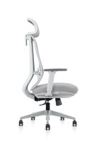 Appui-tête réglable blanc maille ergonomique dossier haut bureau chaise de bureau de jeu chaise d'ordinateur en maille