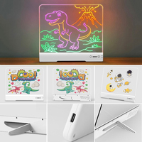 Tablette d'écriture LED acrylique lumineuse rechargeable pour dessin et gribouillage, effet néon – Offre Spéciale