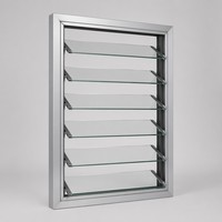 Fenêtre à persiennes moderne, réglable, étanche, en aluminium et verre trempé de sécurité pour véranda, piscine et ventilation tropicale