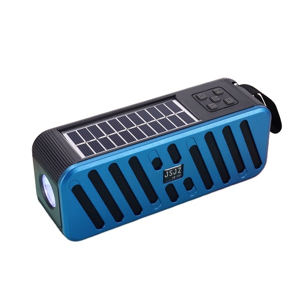 2022 New Solar Bluetooth Speaker with High Quality Portable FM Radio MP3 Player Solar Powered Light Speakers