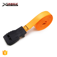 Sangle d'arrimage de 15 pieds avec boucle à came rembourrée en caoutchouc pour porte-bagages de toit de voiture, kayak, canoë, SUP, planche de surf, sangle à cliquet