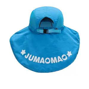 Custom Wide Brim Bucket Sun Bucket UV Protection Beach Hats Outdoor Sport Hiking Fishing Cap Baby Kids Child Toddler Summer Hat