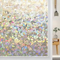 Matte Fensterfolie, Farbiger Glas-Dekor-Aufkleber, UV-Blockierender Sichtschutz, Mattierte Statisch Haftende Glasfolie