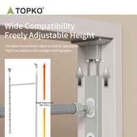 Barre de traction multifonctionnelle réglable TOPKO de haute qualité pour cadre de porte – Équipement de gym à domicile – Barre horizontale pour cadre de porte