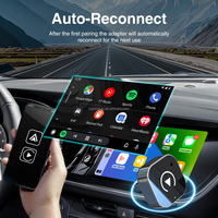 Adaptador Inalámbrico 2 en 1 JMC para CarPlay y Android Auto, Compatible con Waza, Reproducción de Música, Google Maps, Fácil Instalación