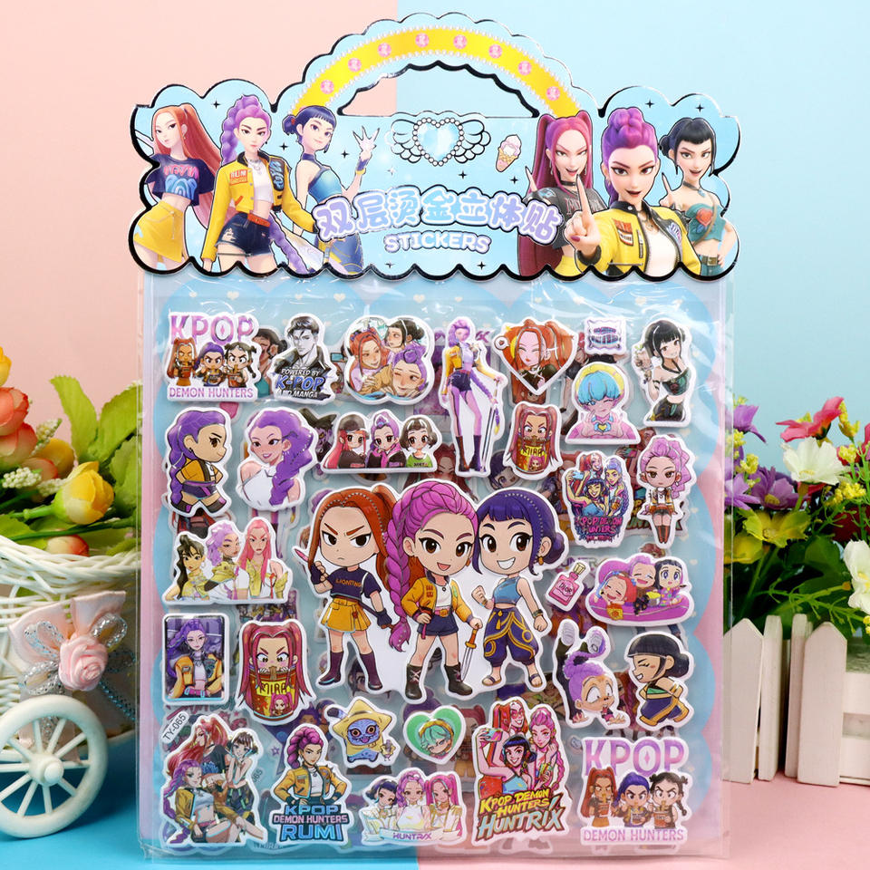 K-Pop Demon Hunters Witch Hunting Group Bubble Sticker Rumi Zoey Mira ...