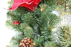 Good Quality Customized Festive Decoration Christmas Holiday Garlands Wreaths with Red Berries Pinecone - Product Image 6