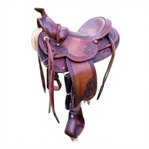 Silla de montar antigua para caballo de carreras, de cuero genuino, hecha a medida, de alta comodidad, tallada a mano, con estructura de madera inglesa vintage, BS International SUS304 - Product Image 3