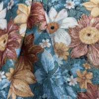 Floral Cotton Polyester Jacquard Fabric for Sofa Cushion Pillow Tablecloth Table Runner Wall Hanging Rug Bag Apparel