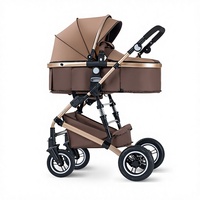 Poussette bébé 3 en 1 High View Metal, positions assise et allongée, légère, pliable, amortissante, économique