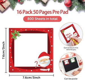 Tùy Chỉnh Giáng Sinh Vui Vẻ Tủ Lạnh Nam Châm Trang Trí Sáng Tạo Hợp Thời Trang Thẩm Mỹ Thiên Nhiên Trang Trí Notepad Memo Pad Ghi Chú Dính - Product Image 3