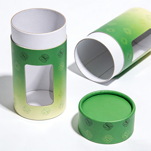 Logo Printing <b>Round</b> Paper Tube with window Custom Cardboard Cosmetics Cylinder Packaging Paper <b>Box</b> With Lid - Product Image 3