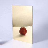 Plaque miroir acrylique dorée haute définition, panneau miroir en plastique PS PMMA hautement réfléchissant pour découpe laser, taille personnalisée