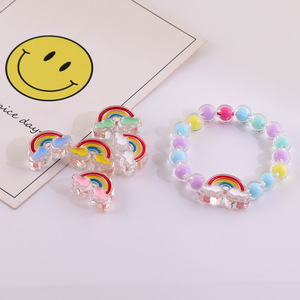 Colorful Transparent Acrylic Rainbow <b>Beads</b> For Jewelry Making Scattered <b>Loose</b> <b>Beads</b> Spring 2024 Yiwu Origin - Product Image 3