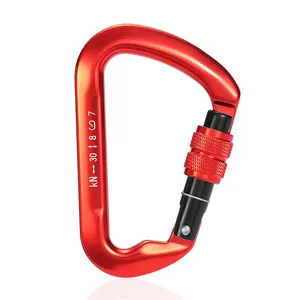 Jrsgs uiaa 30kn vít khóa cổng Carabiner cho leo núi hoạt động nhôm Carabiner Snap hook s7112b