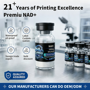 Étiquettes personnalisées pour flacons de peptides 3ml 5ml 10ml, autocollants adhésifs en rouleau, étiquettes de petite taille sur mesure, fournisseur d'impression d'emballages - Product Image 3