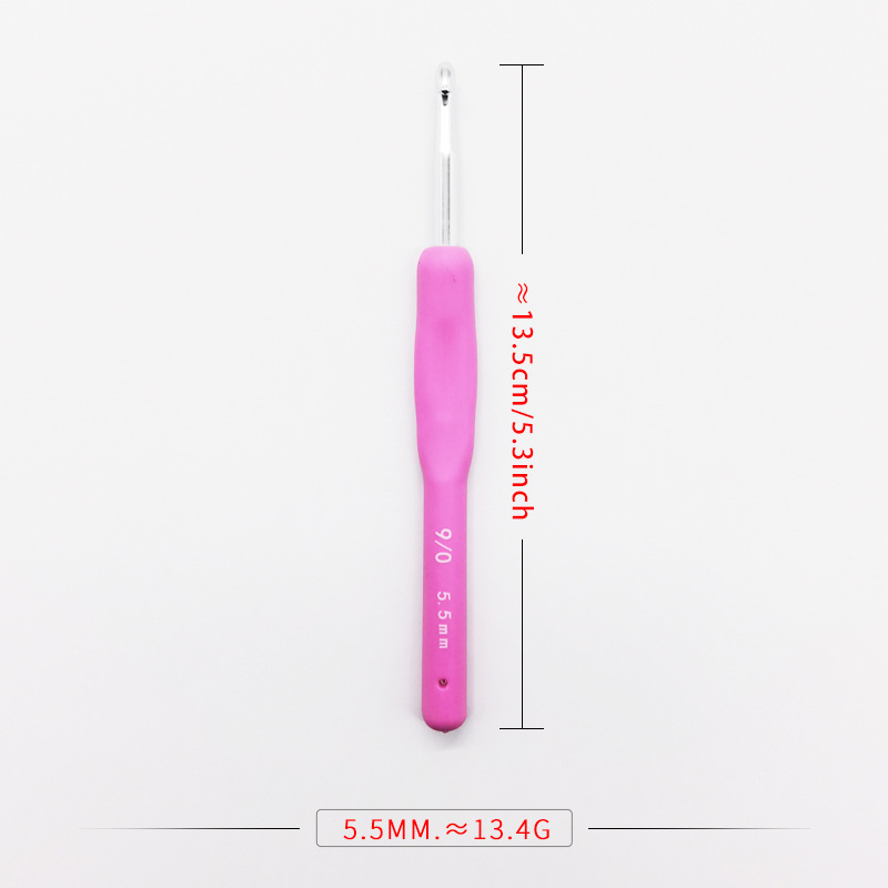เข็มโครเชต์ TPR สีชมพู - 5.5 มม.