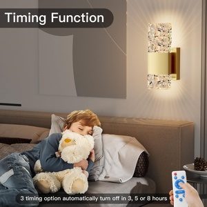 โคมไฟติดผนัง LED แบบชาร์จไฟได้ 12000mAh พร้อมรีโมทควบคุมความสว่าง สีทอง สำหรับห้องนอนและห้องนั่งเล่น ตัวโคมทำจากเหล็ก - Product Image 5