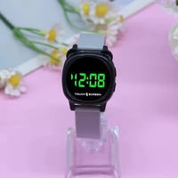 Jam Tangan Fashion Terlaris Model Tombol LED Digital Kucing Lucu Unisex Elektronik Harga Pabrik