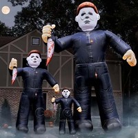 Michael Myers gonflable géant de 20 pieds avec couteau, modèle gonflable personnalisé de personnage d'horreur pour Halloween